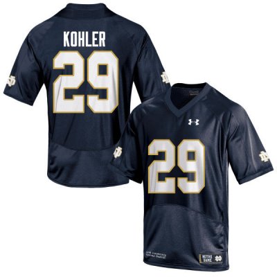 Notre Dame Fighting Irish Men's Sam Kohler #29 Navy Blue Under Armour Authentic Stitched College NCAA Football Jersey QLI1399NU